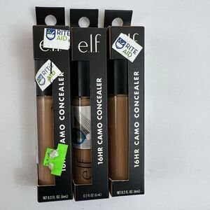 e.l.f. 16HR Camo Concealer Matte Finish – Deep Chestnut – Full Coverage – 3 Pack